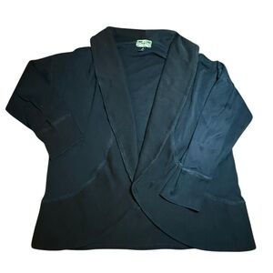 Lauren Active Ralph Lauren Black Open‎ Cardigan Sweater Womens XL 100% Cotton